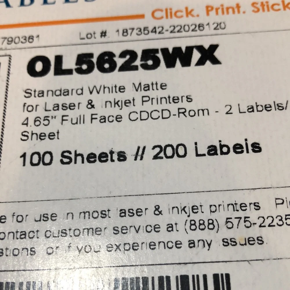 White Online Labels Sheets